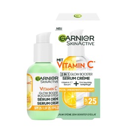 Garnier Serum Cream for Tired Skin and Dark Spots, 2-in-1 Day Cream for More Glow and an Even Complexion, with Vitamin C, Skin Active, 50 ml