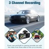 Car Traffic Recorder Night Vision 320mAh 3 Lens Front Rear