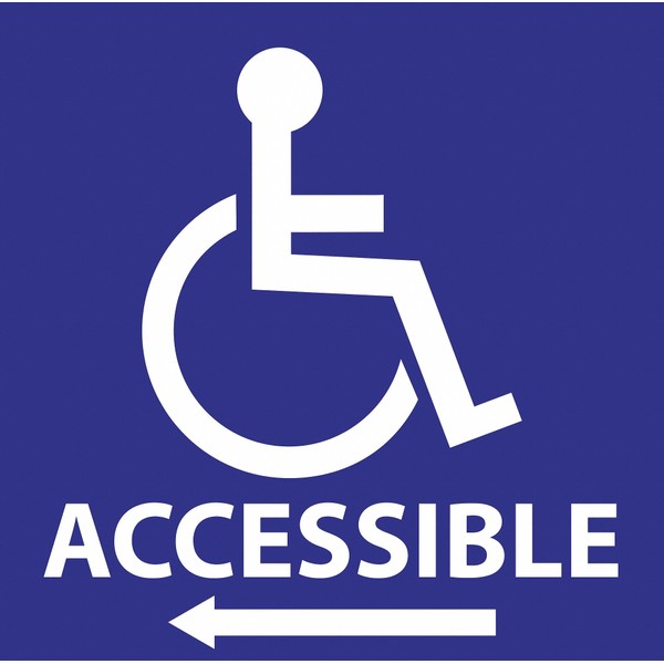 Zing Green Products 2718 Recycled Polystyrene "Accessible with Handicap Symbol