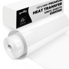 Lzerking Vinyl Heat Transfer 12" x 100FT-White Matte Htv Iron