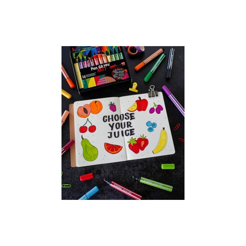 STABILO Pen 68 MAX ARTY - Estuche con 6 colores