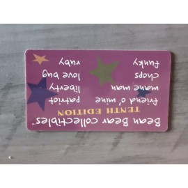 Liquid Blue Grateful Dead Bean Bear Collectible Tag Liquid Blue 10th Edition