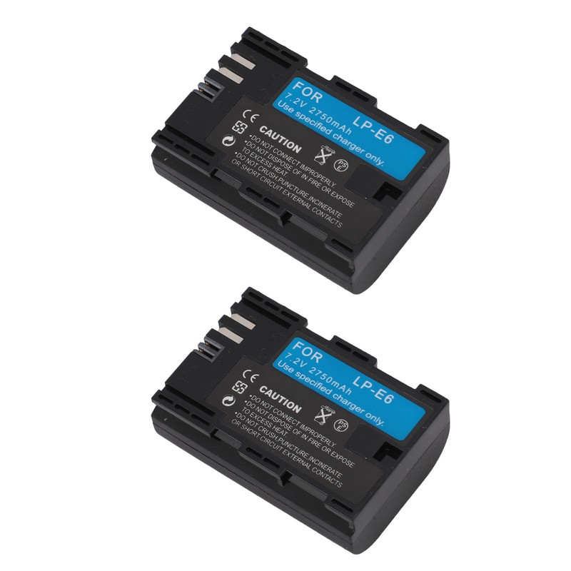 2pcs Camera Battery 2750mAh 7.2V for LP E6 E6N R5