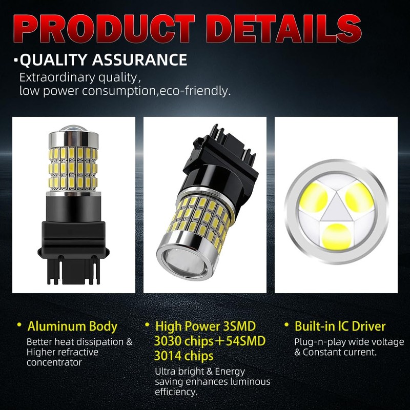 TEENRAM 3157 Brake Tail Light Bulbs For Toyota Tundra 2007-2021,