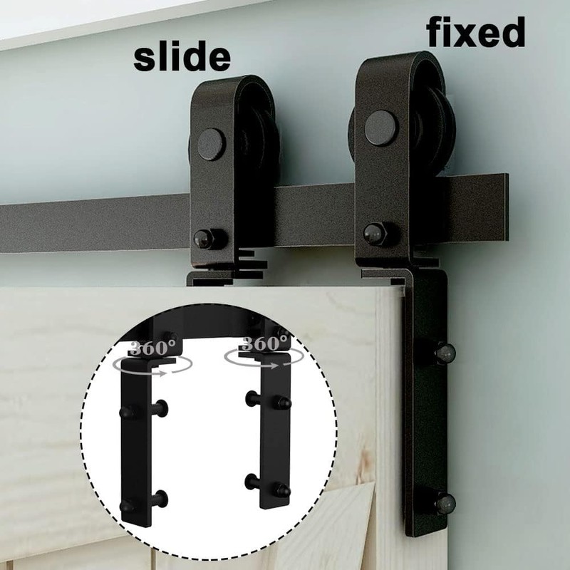 LTIYITL 34" Bi-Folding Sliding Barn Door Hardware Kit,Heavy Duty,Wall Mount