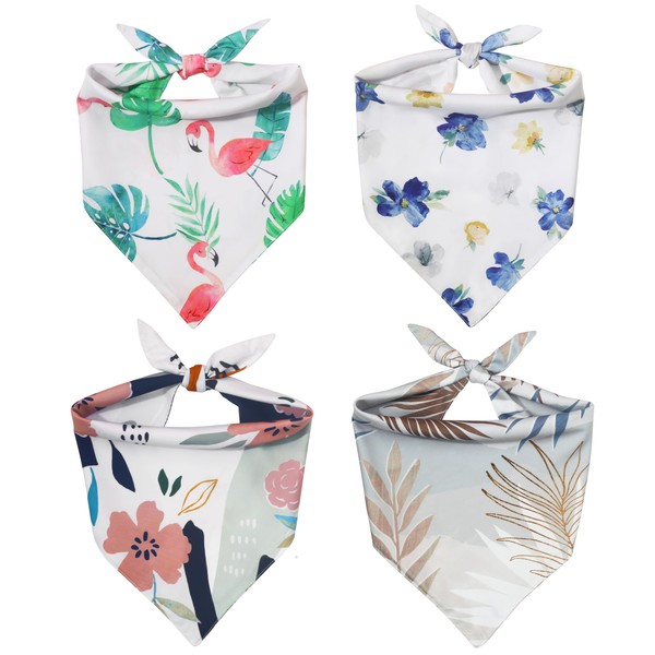 Dog Bandanas 4 Pack for Boy and Girl,Dog Triangle Scarf,Dog