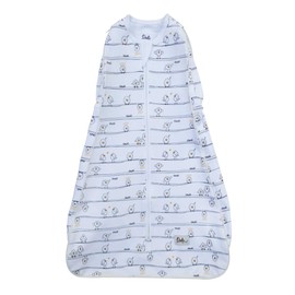 Owli Sleeping Guru Swaddle & Sleeping Bag, Early Birds, 0-36 Months, 4-In-1 Swaddle, Award-Winning Design, Officially Hip-Healthy, 0.3 TOG, OEKO-TEX Certified Cotton-rich Fabric