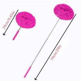 Ceiling Fan & Household Microfiber Dust Buster – Removable, Washable Design | Ideal Decorative Cleaning Essential for Every Home new squeegee scrub  daddy  love:_Pink_2-pack