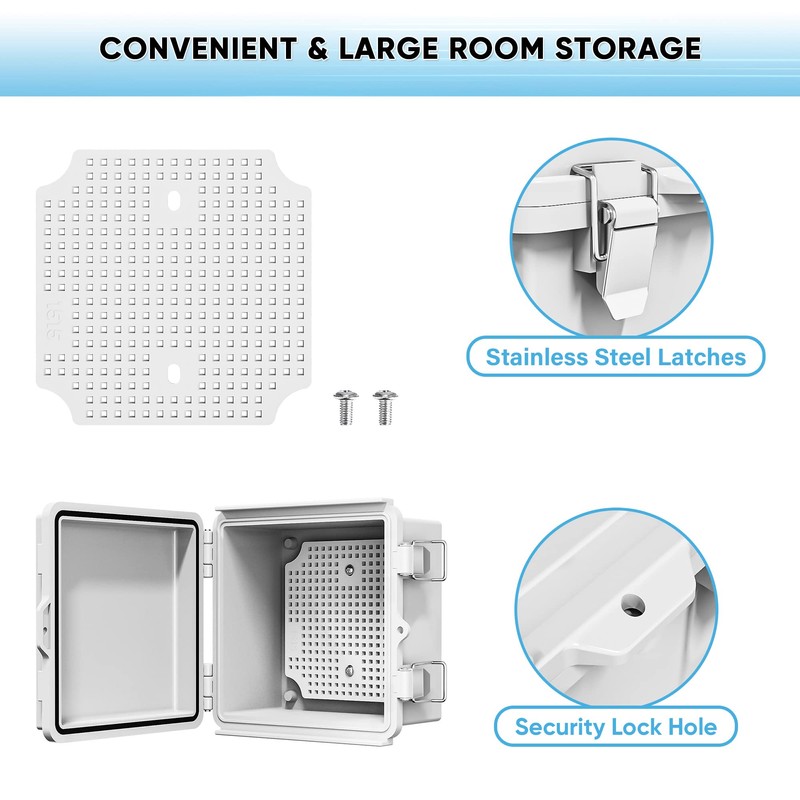 GEVEELIFE Waterproof Junction Box ABS Plastic, Outdoor Electrical Box IP67