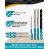 EXFEIN 50-piece Jigsaw Blades for Metal and Softwood Plywood, Professional
