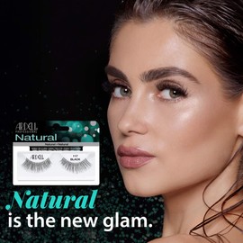 Ardell Natural Lashes False Eyelashes 117 - Black, Natural Look & Flared Wispy Strip Lashes for Everyday Glam, 4 Pack