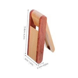 Operitacx Vintage Solid Wood Desk Organizer with Flip Design for Easy Access Unique Colorblocking Protective Sealing for Office and School Decor