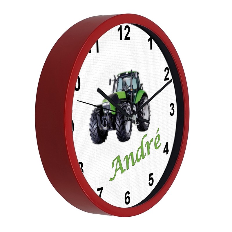CreaDesign, WU-32-1104 Tractor Wall Clock for Children's Room, Silent Movement