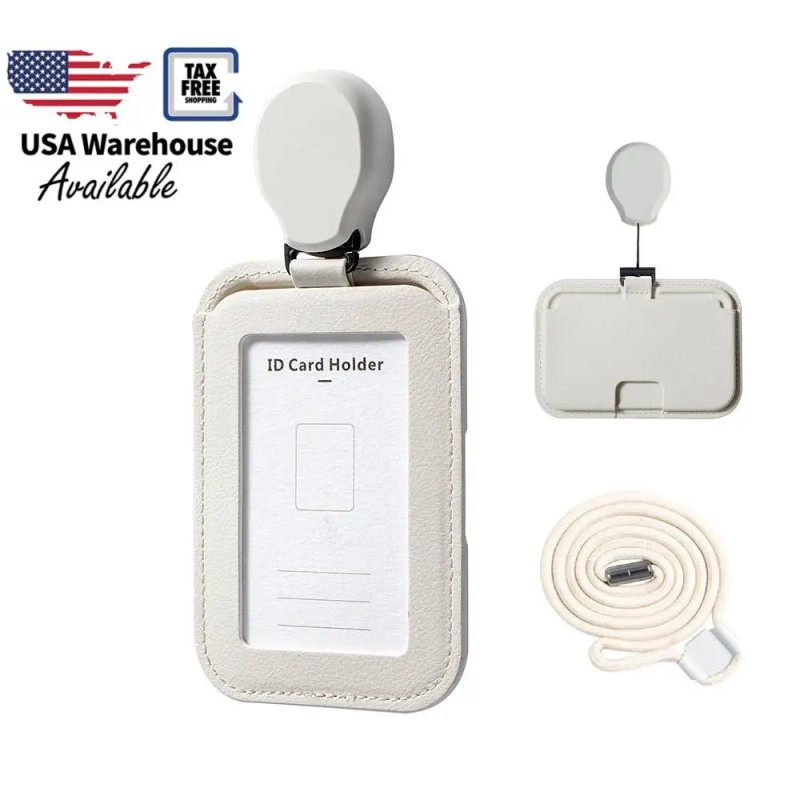 Casekey US Stock Detachable Identity Cardholder Set Premium Leather Stretchable