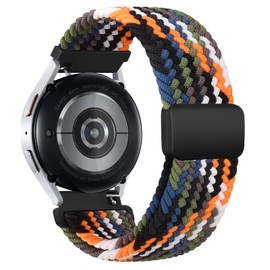 Braided Nylon Watch Straps with Adjustable Buckle, Woven Sport Loop for Men and Women, Band Width 22mm (22mm, Denim Color)