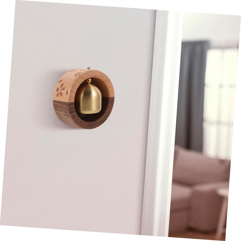Levemolo Brass Wooden Door Bell Magnetic Attaching Door Chime Home