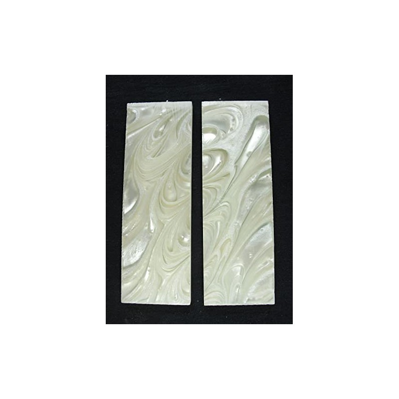 White & Clear Pearl Knife Scale Sets