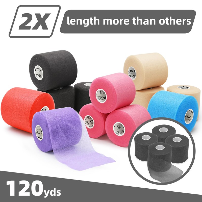 OK TAPE Pre Wrap Tape (4-Rolls) - Athletic Foam Underwrap