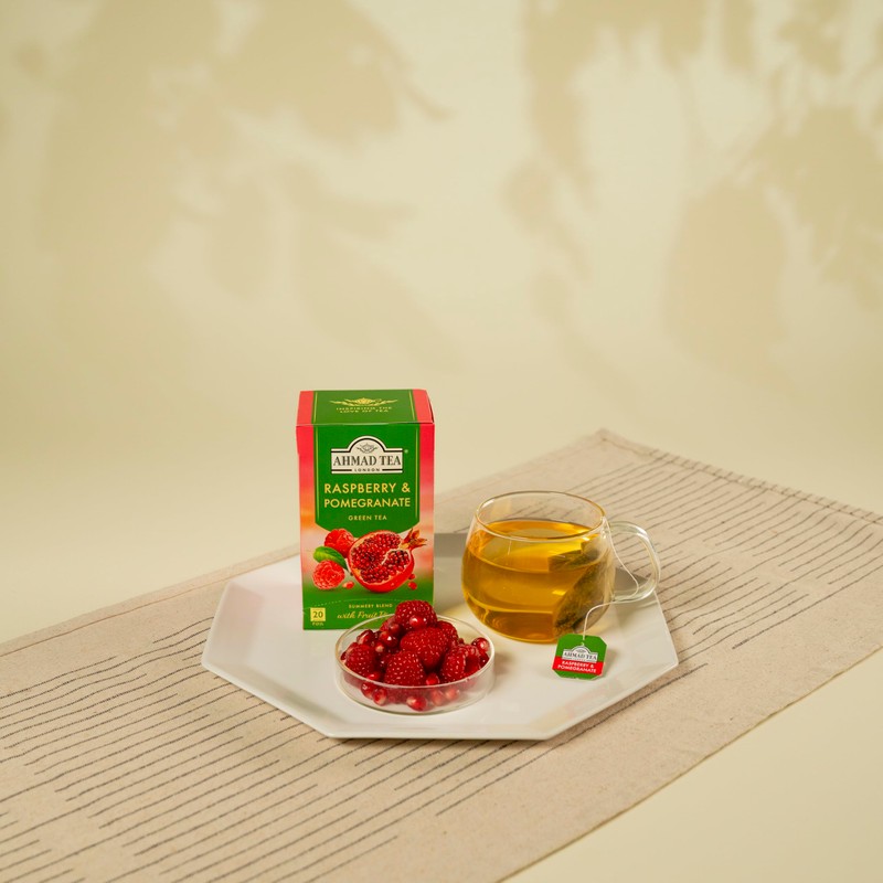 Ahmad Tea Green Tea, Raspberry & Pomegranate, 20 ct (Pack