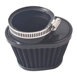 Motorcycle Air Filter Mushroom Head Engine Air Cleaner Tapered High Flow Oval Engine Air Filter Universal 60MM Replacement Engine Filter Fit Motocross Carburetor Cleaner for Pit Dirt Bike (Black)