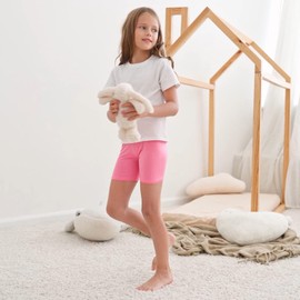 Auranso Girls Dance Shorts Solid Color Safety Bike Shorts Lace Mix 4-5T