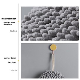 AIXXCUVQ 2pack/lot Absorbent Hanging Type Hand Towel Hands Protected and Dry Toilet Absorbs Water Clean Cloth Hanging Towel, Blue【15x15】