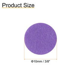 sourcing map 500pcs Round Felt Circles, 10mm 3/8" Pre Cut Felt Craft Pads Non-Woven Mini Felt Fabric Circles for DIY Sewing Handcraft Cut Projects Craft Finishing, Purple
