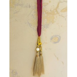 Women Patiala Shahi Parandi/Paranda Punjabi Choti Wedding Festival Prandi Choti Ghot Item Girls Kids Pranda Braided Parandi Hair Extension Bridal Hair Parandi (Color Red & Golden) 5