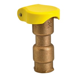 Underhill Quick Coupler Valve, Single Slot 3/4-Inch FPT Inlet, Sprinkler Garden Irrigation System, Solid Brass, High Visibility Rubber Cover, QV-075R
