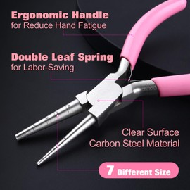 SPEEDWOX Wire Looping Pliers Precision Round Nose Pliers for Jewelry Making Jewelry DIY Plier Jewelry Tool (2-8mm Loops) for Beading Jewelry Making and Wire Forming