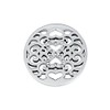 Quiges Interchangeable Coin 25 mm Heart Infinity Shape with Zirconia