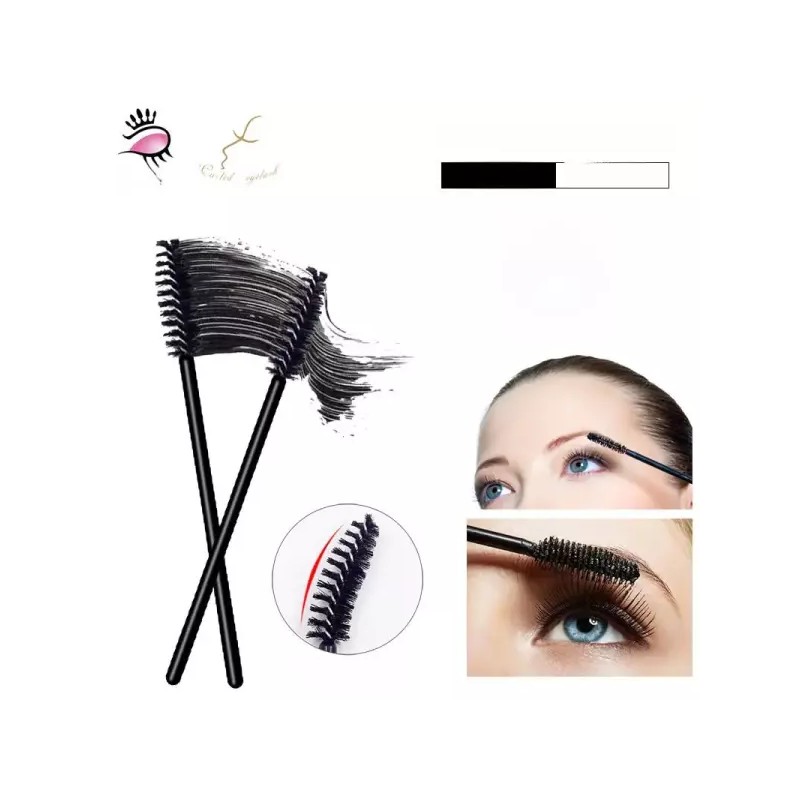 일회용 마스카라솔 브러쉬 미용도구 [블랙 브러시 50개입 B] Disposable Mascara