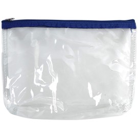 NuFazes Clear Easy Security Check Cosmetic Pouch (Blue)