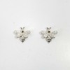 Fashion Jewelry E0640 Dainty Silver Tone Cubic Zirconia CZ Honey