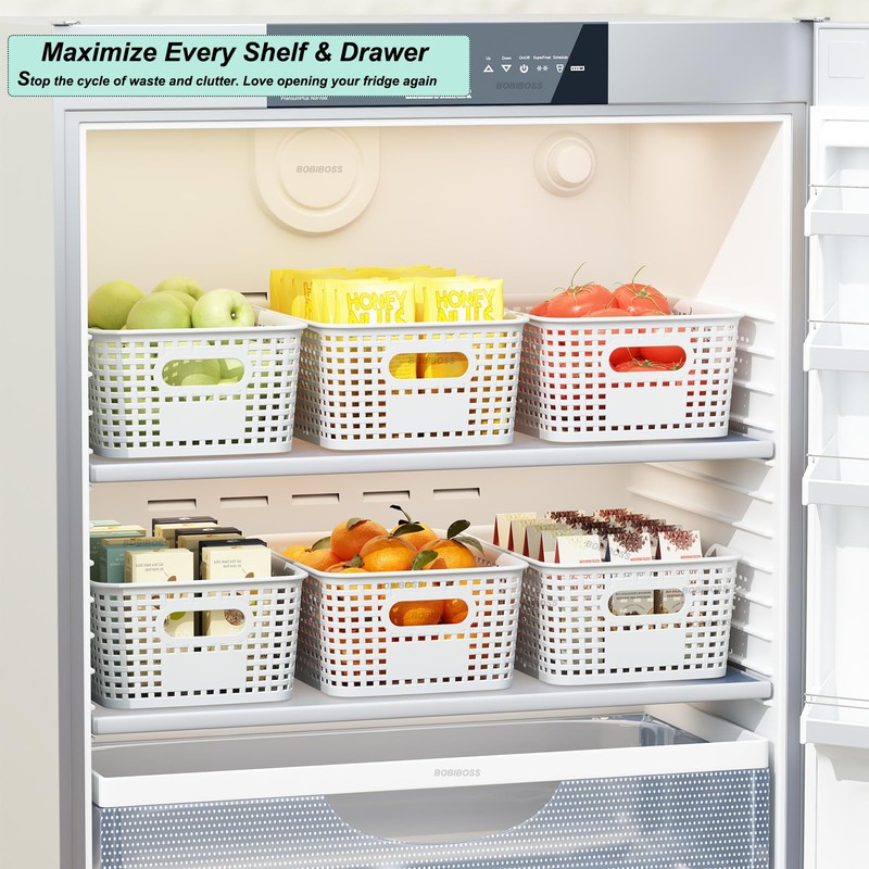 Plastic Storage Basket for Organizing 12 Pack Small Storage Bins