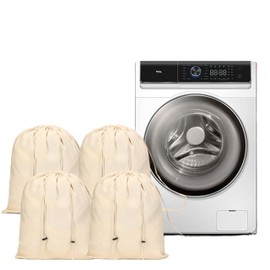 Foreign Punks Extra Large Natural Cotton Laundry Bag 28 x 36 (71 CM X 91 CM) Pack of Four Natural