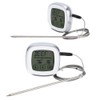 Wireless Food Thermometer Electronic Digital Touch Screen W/Timer Alarm for