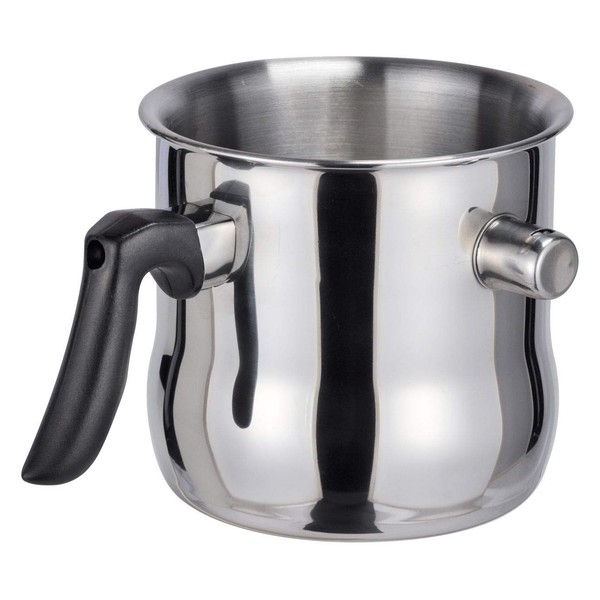 Spetebo Stainless Steel Water Bath and Simmer Pot 1.2 Litres - Double Walled Milk Pot for Heating Milk Melting Pot with Whistling Kettle Function