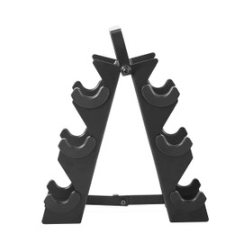 CAP Barbell Black 32-Pound Neoprene Dumbbell Set with Rack