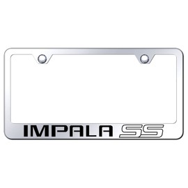 Au-TOMOTIVE GOLD Laser Etched Logo Stainless Steel License Plate Frame for Chevy Impala SS (Chrome)