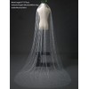 ELAWBTY 1 Tier Pearl Fingertip Length Wedding Bridal Veil With