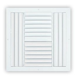 Aluminum 14 x 14 Inch 4-Way Adjustable Air Vent Cover & Deflector for HVAC, Ceiling Vent Covers, Register, Grilles & Vents, AC Vent Covers Ceiling - Improve Airflow in Your Home or Office