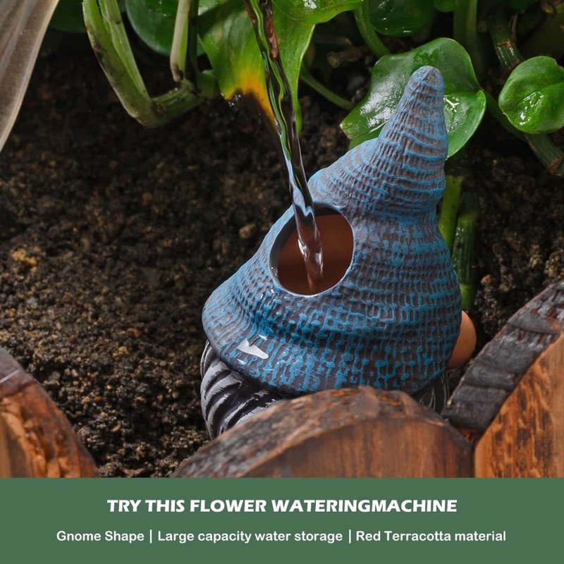 4 Pack Terracotta Watering Spikes, Vacation Self-Watering Planters Devices -