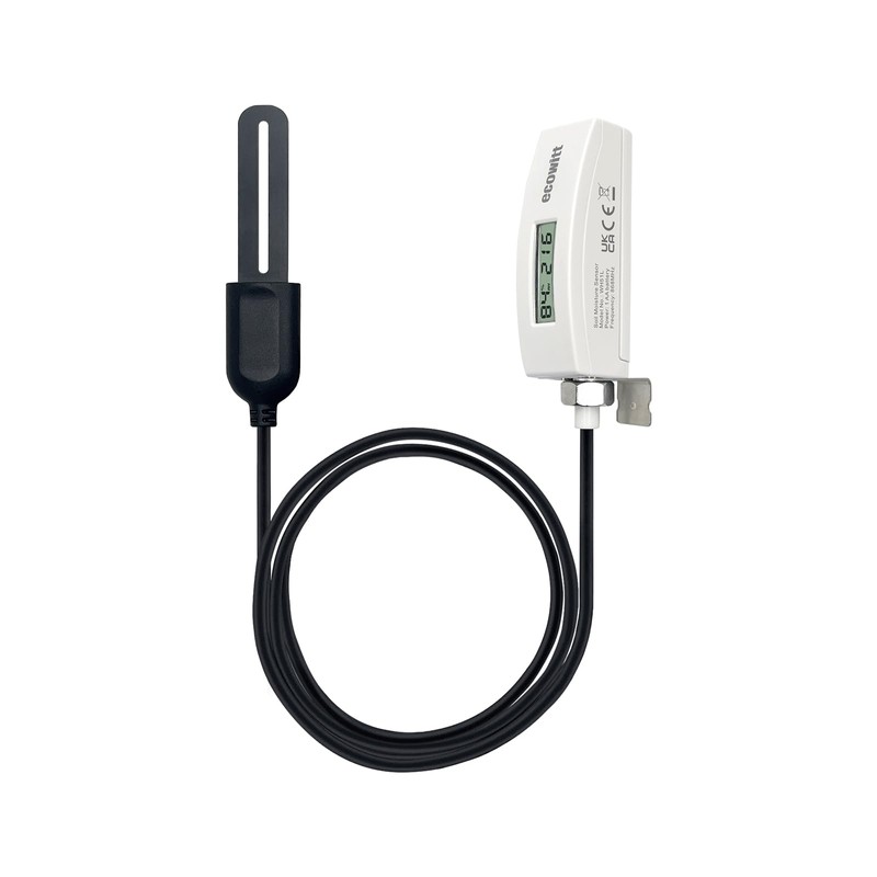 ECOWITT WH51L Soil Moisture Sensor with 1m/3.28ft PVC Wire Probe,