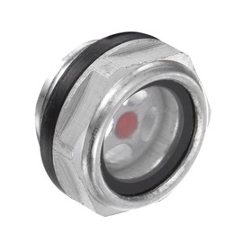 CoCud Air Compressor Oil Sight Glass, | G1/2 Male Thread | Aluminum Hex Head Oil Liquid Level Indicator Glass Window - (Applications: for Gearbox Fittings), 1-Piece