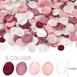 GemJelry 200Pcs Silk Rose Petals Artificial Scatter Flower Large Petals with Gift Box for Bridal Shower Romantic Night Wedding Aisle Reception Table