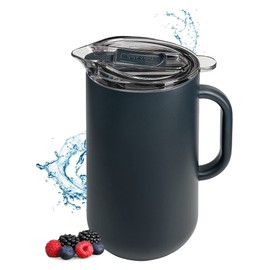 served I Premium Pitcher (2L) - Keep Drinks Cold or Hot for Hours with our Vacuum-Insulated, Double Walled, Copper Lined Stainless Steel Pitcher