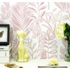 Hopepak Peel and Stick Wallpaper Pink Leaf Floral Wallpaper for