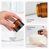 Bumobum 1oz Glass Jars with Lids, 6 Pack Small Amber
