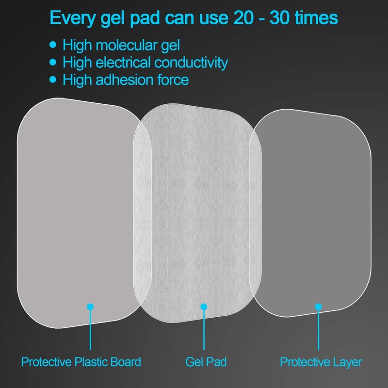 LZLRUN 30PCS ABS trainer replacement Gel sheet for muscle abdominal